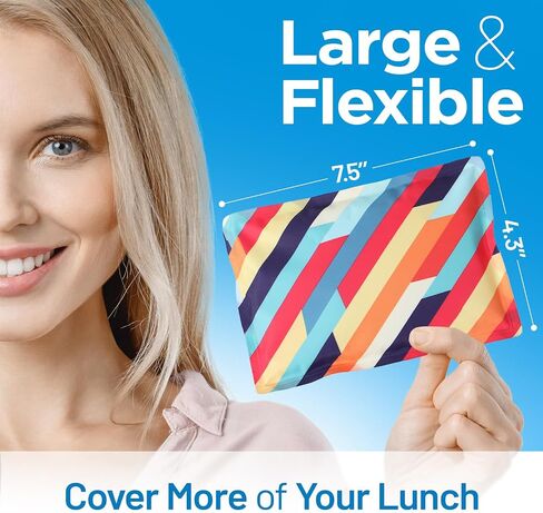 Reusable Ice Packs for Lunch Box and Coolers, Soft Flexible BPA Free 2 Pack in Saudi Arabia