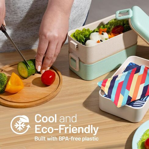 Reusable Ice Packs for Lunch Box and Coolers, Soft Flexible BPA Free 2 Pack in Saudi Arabia