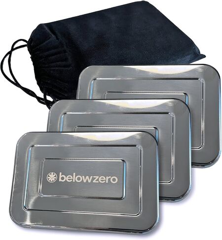 Below Zero Reusable Stainless Steel Ice Pack | Stainless Steel Reusable Ice Pack Keeps Food and Drinks Cold | Ideal for Lunch Bags, Coolers and Travel in Saudi Arabia