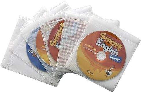 100PCS CD Storage Cases, Standard Two-Sided Clear CD Sleeve case with Drop-Proof Closure in Saudi Arabia