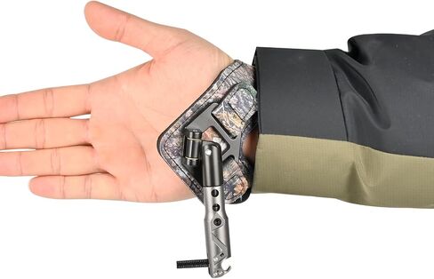 Archery 360° Adjustable Compound Bow Release Aid - Professional Thumb Trigger Wristband Release with Camo Adjustable Strap for Adults Youth Kids Hunting Shooting Accessories in Saudi Arabia