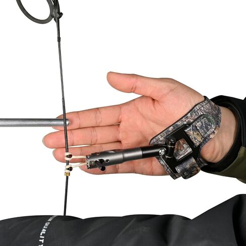 Archery 360° Adjustable Compound Bow Release Aid - Professional Thumb Trigger Wristband Release with Camo Adjustable Strap for Adults Youth Kids Hunting Shooting Accessories in Saudi Arabia
