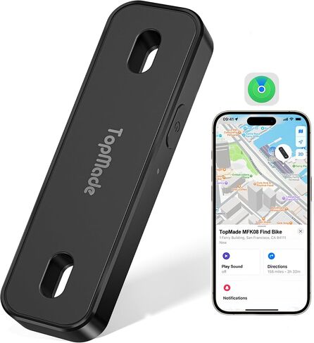 TopMade Rechargeable Bike GPS Tracker, Works with Apple Find My (iOS Only), Mount for Bottle Holder, Waterproof, Dustproof, Anti-Theft, Smart Finder Tracker for Cycling, Mountain Bikes, Motorcycle in Saudi Arabia