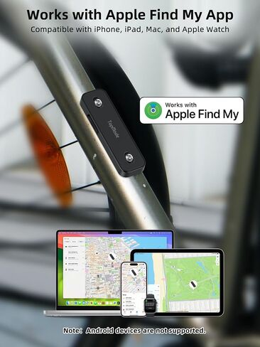 TopMade Rechargeable Bike GPS Tracker, Works with Apple Find My (iOS Only), Mount for Bottle Holder, Waterproof, Dustproof, Anti-Theft, Smart Finder Tracker for Cycling, Mountain Bikes, Motorcycle in Saudi Arabia