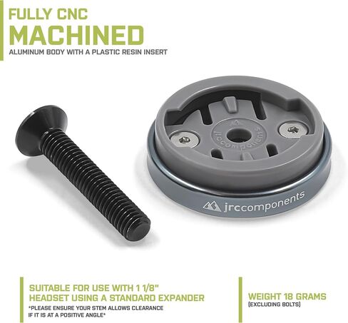 JRC Components Enkei Top Cap Bike Stem Mount | Compatible with All Models of Wahoo Elemnt GPS Devices | Lightweight CNC 6061-T6 Aluminium Body | Suitable for use with 1 1/8" Headset Gunmetal in Saudi Arabia