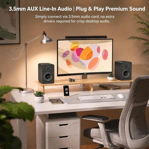 LONPOO 60W Powered Bookshelf Speakers HiFi Stereo Sound for TV/PC/Turntable | 4" Glass Woofer & 1" Silk Tweeter, DSP-Tech, Bluetooth 5.3/Optical/RCA/AUX Inputs in Saudi Arabia