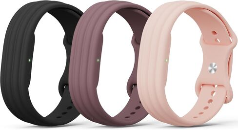 3 Pack Silicone Straps Compatible with Google Fitbit Air Band | Adjustable Sport Wristband for Fitbit Air Bands Accessories for Women Men, Sweatproof & Water Resistant, Soft & Breathable in Saudi Arabia