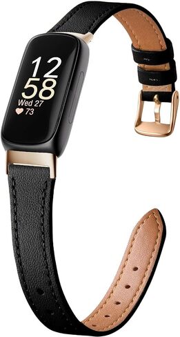 Slim Leather Band | Compatible with Fitbit Inspire 3,Women,Top Grain Genuine Leather,Strap,Thin,Wristband,for Fitbit Inspire 2 1 in Saudi Arabia