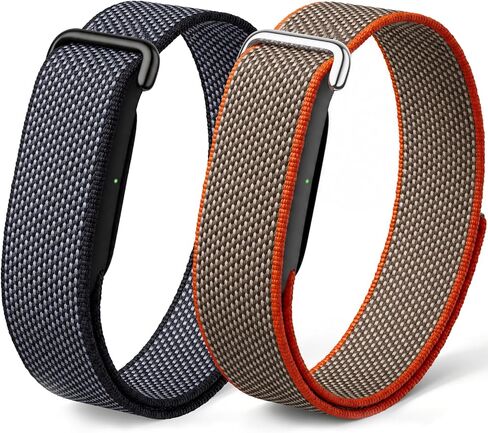 2 Pack Nylon Sport Band Compatible with Google Fitbit Air | Hook & Loop Adjustable Bands Only for Fit Bit Air, Breathable Replacement Straps for Men Women in Kuwait