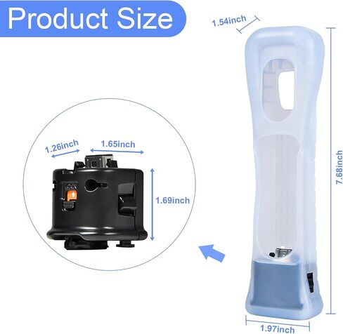 TechKen 2Pack Wii Motion Plus Adapter Wii Motion Attachment, Wii Motion Plus Attachment Motion Plus Accelerator for Wii Controllers in Saudi Arabia