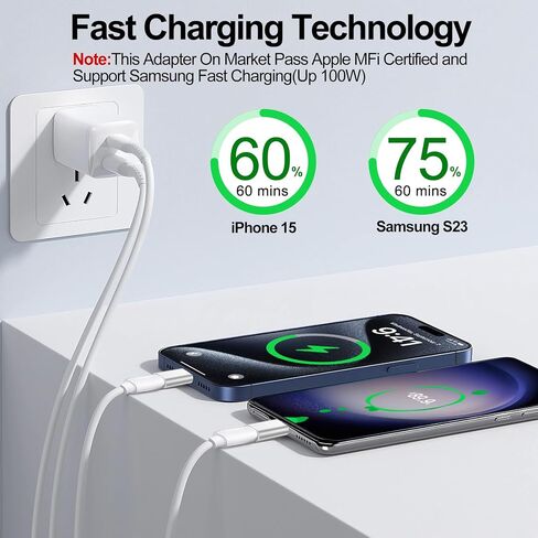 𝟒𝐏𝐚𝐜𝐤 𝐔𝐩𝐠𝐫𝐚𝐝𝐞𝐝 Lightning to USB C Adapter for iPhone 17/16/15 Series,iPad Pro,Charging & Data Sync ONLY,Type C Charger Connector,for iPhone 17/16 Charger,17/16 Accessroies,Not for Audio in Kuwait