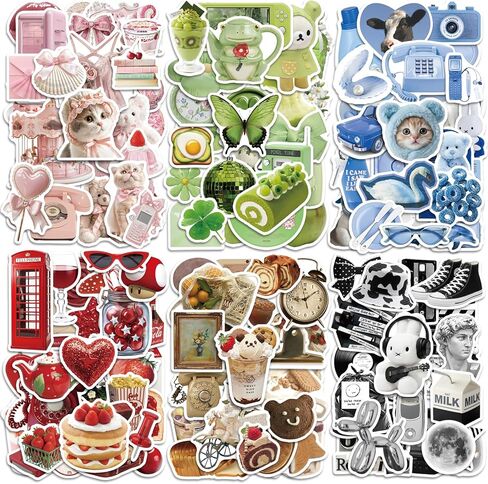 300Pcs Vintage Aesthetic Stickers for Journaling, Waterproof Vinyl Cute Sticker Pack for Adults & Teens, Scrapbooking, Journaling, Kindle, Laptop & Water Bottles in Saudi Arabia