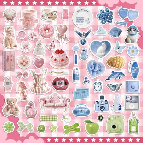 300Pcs Vintage Aesthetic Stickers for Journaling, Waterproof Vinyl Cute Sticker Pack for Adults & Teens, Scrapbooking, Journaling, Kindle, Laptop & Water Bottles in Saudi Arabia