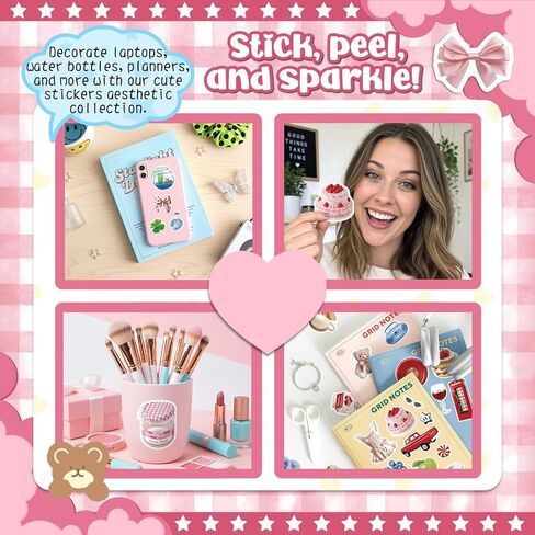 300Pcs Vintage Aesthetic Stickers for Journaling, Waterproof Vinyl Cute Sticker Pack for Adults & Teens, Scrapbooking, Journaling, Kindle, Laptop & Water Bottles in Saudi Arabia