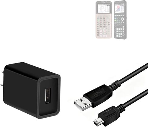 TI-84 Plus CE Charger for Texas Instruments TI84 Graphing Calculator Cable | Graphing Calculator Charger for TI-84 Plus CE/TI84 Plus CE Color/ TI84 Plus C Silver Edition/TI-Nspire CX/CX CAS/CX II Color in Kuwait