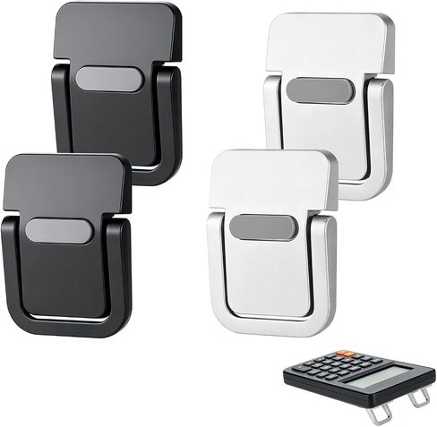Calculator Stand for Desk, 2 Pair | Calculator Holder for Classroom, Sturdy Aluminum Alloy Desk Calculator Support,Black and Silver in Saudi Arabia