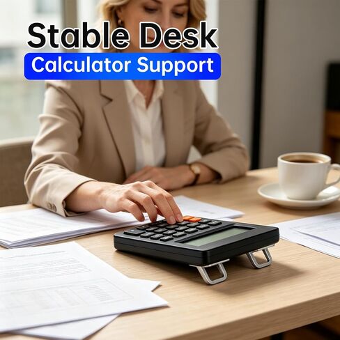 Calculator Stand for Desk, 2 Pair | Calculator Holder for Classroom, Sturdy Aluminum Alloy Desk Calculator Support,Black and Silver in Saudi Arabia