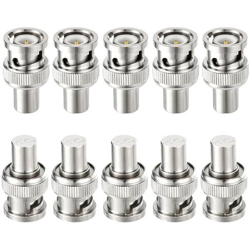 BNC 50 Ohm Terminator, 5-Pack BNC Male Plug Cap Protective Cover for VNA, Signal Analyzers, Coaxial Cable Adapter Connector in Kuwait