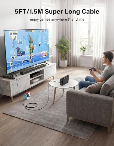 60W Charger for Nintendo Switch 2, PD 3.0 Fast Charging AC Adapter Replacement for Switch 2/Switch/OLED/Steam Deck, Supports 4K TV Dock Mode & Handheld Mode, 5ft Detachable Cable in Saudi Arabia