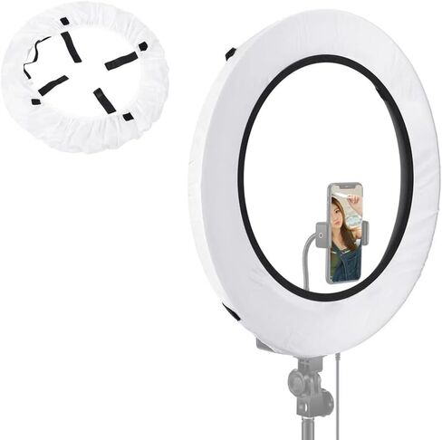 EDNEY 2 Pack White Ring Light Soft Cover, (Fits 16" to 18" Ring) Light Diffuser Cloth for for Live Selling Products in Saudi Arabia