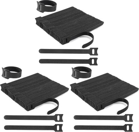 Nettbe Reusable Cable Ties, 126 PCS 6 Inches Adjustable Cord Straps Wire Organizer Cord Wrap and Hook Loop Cable Management in Saudi Arabia