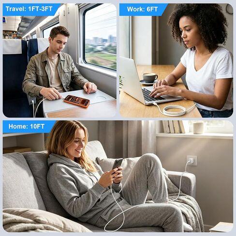 USB C to USB C Charging Cable for Apple iPhone 17/16/15 Charger Fast 6ft Long USBC to USB-C Power Cord for iPhone 17/16 Pro/Pro Max/Air, MacBook Air 13 inch/IPad Pro/Air/10th/4/5 Type C 2Pack 6 ft 60W in Saudi Arabia
