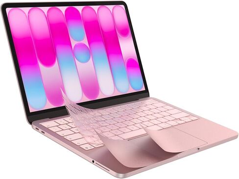 مجموعة غطاء جلدي لحماية مسند راحة اليد من EooCoo لجهاز MacBook Neo 13 بوصة 2026 مع شريحة A18 Pro A3404، وملحقات MacBook Neo، وغطاء حماية لوحة التتبع المقاوم للخدش وغطاء لوحة المفاتيح، أحمر الخدود in Kuwait