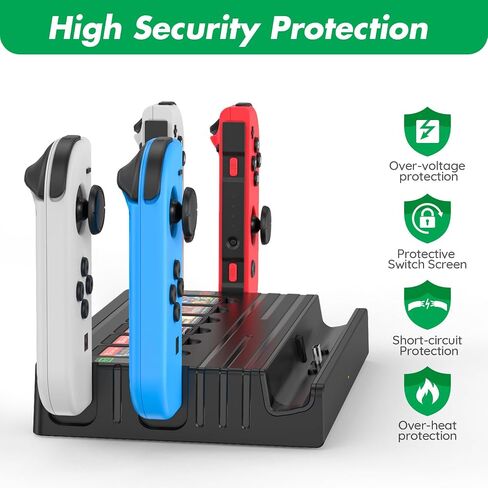 TV Docking Station with Joycon Charging for Switch,Storable 6 Game Cards/6 TF Cards,Switch Docking Station Support 4K HD Adapter Output with Cable and 15V/2.6A USB-C Charger in Saudi Arabia