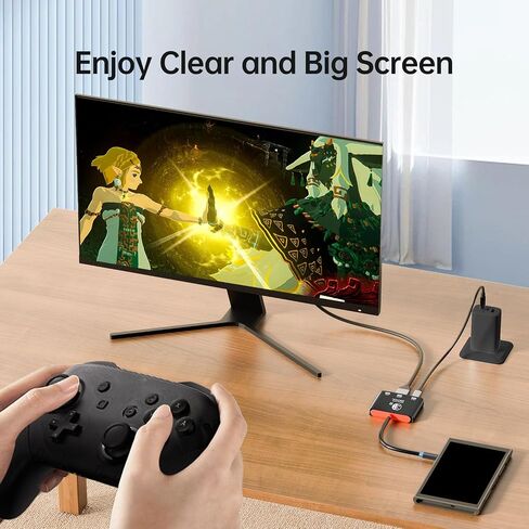 Portable Handheld Gaming Dock USB C Dock with 4K@60Hz HDMI Adapter | 100W PD Charging and USB 3.0 Hub for Switch 2, ROG Ally X, Steam Deck, Legion Go and More USB-C Devices in Saudi Arabia