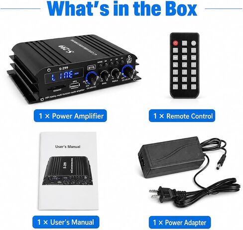 Romicta 4.1 Channel Home Audio Amplifier Receiver, Bluetooth 5.0 Mini Amp with Subwoofer Output, RMS 4x50W MAX 800W for Home Theater/Car- USB/SD/AUX Input, for Passive Speakers and Active subwoofer in Saudi Arabia