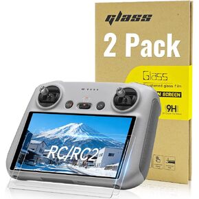 LKTOP 2 Pack RC/RC2 Screen Protector for DJI RC/RC 2 Controller Accessories Mini 4 Pro HD Tempered Glass Mini 3 Pro Film for DJI Mini 4/3 Series, Mavic 4 Pro, Mavic 3 Series, Air 3, Air 2S, Flip, Neo in Saudi Arabia
