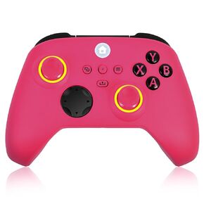 HaeBorl Xbox One Controller, RGB LED Light 2.4GHz Wireless Controller Compatible with Xbox One X/S Xbox Series X/S with 3.5mm Audio Headphone Jack & 800mAh Rechargeable Built-in Battery, Deep Pink in Saudi Arabia