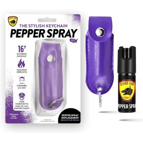 Pepper Spray for Women, Keychain Self Defense with Small Leather Case, OC Spray, 16 Feet Longer Range, UV Dye, Twist Top Safety in Saudi Arabia