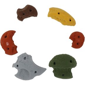 Atomik Rock Climbing Holds Set of 6 Screw-On Limestones in Assorted Earth Tones in Saudi Arabia