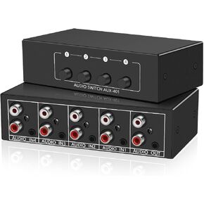 3.5mm Audio Switcher, 2 in 1/1 in 2 Out, Bidirectional Stereo Audio Switch, 2 Port AUX Manual Selector Splitter for PC Phone Laptop and Headphone More in Kuwait