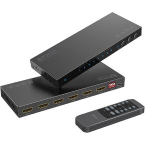 HDMI Multiviewer Switch 4x1 with PIP, PORTTA Quad Multi Viewer Seamless Switcher 4 in 1 Out with Toslink, 3.5mm Audio Output Support 1080p 60Hz, 6 Viewing Modes, Downscaler, Compatible with PS4 Xbox in Saudi Arabia