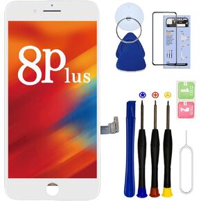5.5 Inch for iPhone 8 Plus(A1864,A1897,A1898) Screen Replacement,3D Touch LCD Digitizer Display for iPhone 8 Plus,with Repair Tools Kit (White) | LCD Frame Assembly Digitizer for A1864,A1897,A1898,Repair Tool Kits,DIY Install in Saudi Arabia
