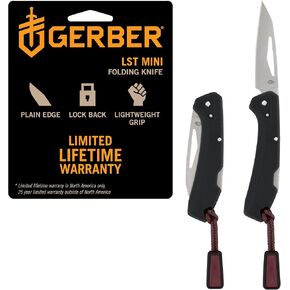 Gerber Gear LST Mini - Lightweight Folding Pocket Knife for Hiking, Camping - EDC Tool - Durable Stainless Steel Blade - Orange in Kuwait