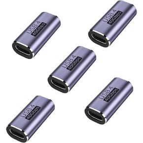 Pastall 5 Pack USB C Female to Female Adapter,10Gbps/100W/8K USBC Extender | USBC Coupler,USB C to USB C Adapter,Compatible with Thunderbolt 4/3 Supports 8K@60Hz Video in Saudi Arabia