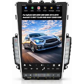 AuCar Mark 7 13.6 Inch Touch Screen Android 13 Car Radio for Infiniti Q50 Q50S Q60 Q60S 2014-2019 Head Unit Wireless Carplay Android Auto GPS Navigation Multimedia Player 8GB RAM 256GB ROM in Kuwait