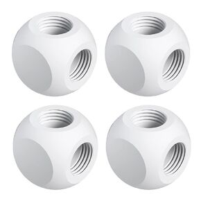 Dracaena.io 2 Pack G1/4" Thread, 3-Way Ball Fitting Extender or Connector for The Computer Water Cooling System, Durable Brass/Copper Material, White in Saudi Arabia