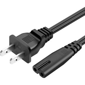 AC Power Cord(5ft, Black) - Universal Replacement for Xbox One S/X, Xbox Series X/S, PS4, PS4 Slim, PS5, PS3 Slim/Super Slim UL Listed in Saudi Arabia