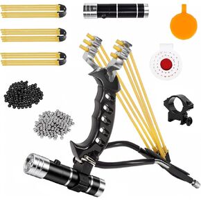 Slingshot, Professional Hunting Slingshot Set, Adjustable Wrist Slingshots for Adults with 100 Ammo Balls and 3 Rubber Bands in Saudi Arabia