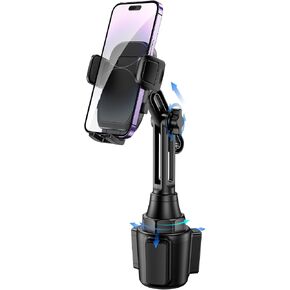 Phone Holders for Your Car, Adjustable Gooseneck Cup Car Phone Holder | 360° Rotation, Super Stable, One Button Release Universal Cup Car Holder Phone Mount for iPhone, Samsung and All Smartphones in Saudi Arabia
