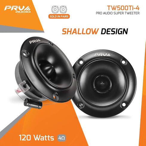مكبرات صوت صغيرة من PRV AUDIO TW500Ti-4 - 240 وات، مكبرات صوت تيتانيوم 3.75 بوصة لصوت السيارة - سهلة التركيب (زوج) in Kuwait