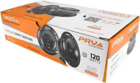 مكبرات صوت صغيرة من PRV AUDIO TW500Ti-4 - 240 وات، مكبرات صوت تيتانيوم 3.75 بوصة لصوت السيارة - سهلة التركيب (زوج) in Kuwait