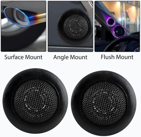 Car Tweeters,2 Inch 12V 60W Car Audio Tweeter Speakers,Mini Dome Car Door Stereo Component Tweeters Loudspeaker Horn Kit for Car Audio System Accessories (1 Pairs) in Saudi Arabia