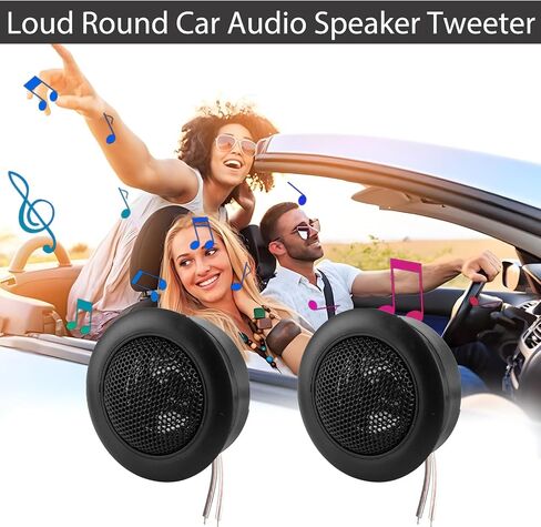 Car Tweeters,2 Inch 12V 60W Car Audio Tweeter Speakers,Mini Dome Car Door Stereo Component Tweeters Loudspeaker Horn Kit for Car Audio System Accessories (1 Pairs) in Saudi Arabia