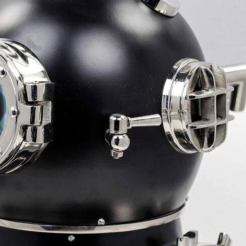 18" Scuba Diving Nautical Helmet | Maritime Ship's Decorative Helmet | Medieval-Mercantile (18 Inches, Nickel Black) in Saudi Arabia