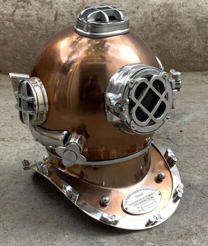 Medieval HANDICRAFTS Store Nautical Maritime US Diver's V Mark Navy Helmet – Antique Decorative Collectible for Home & Office in Saudi Arabia